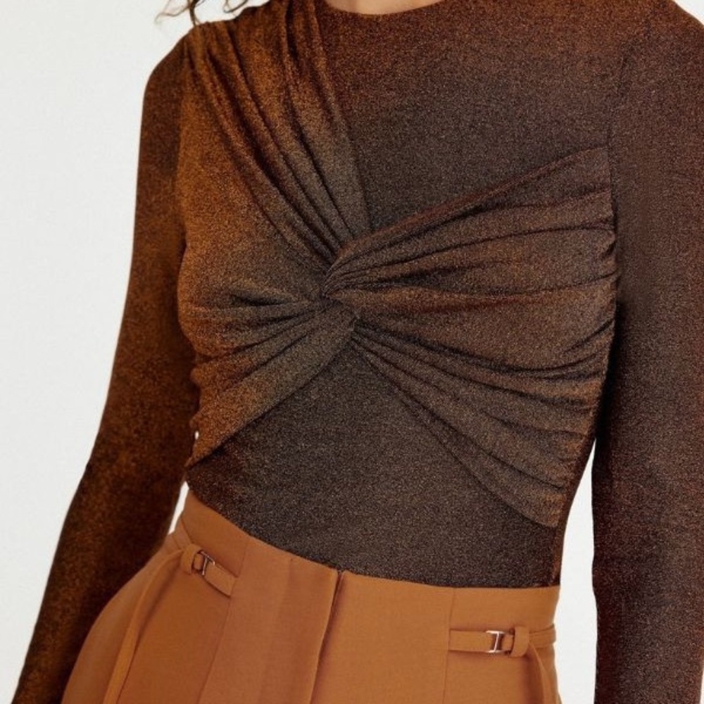NWT Significant Other Kyla Bronze Longsleeve Top
